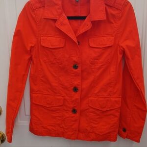Talbots Women's Bold Orange Utility Jacket